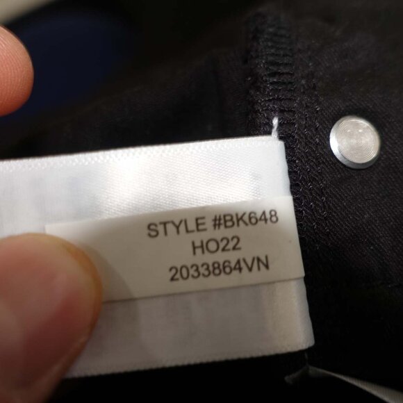 J. Crew Women's Demi Boot Crop Jeans Size 27 Petite Black Mid Rise Raw Hems 27P - Picture 6 of 9